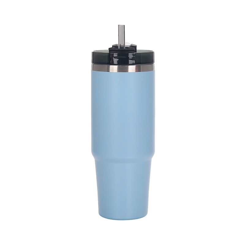 Stianless Steel Coffee Tumbler With Straw 2