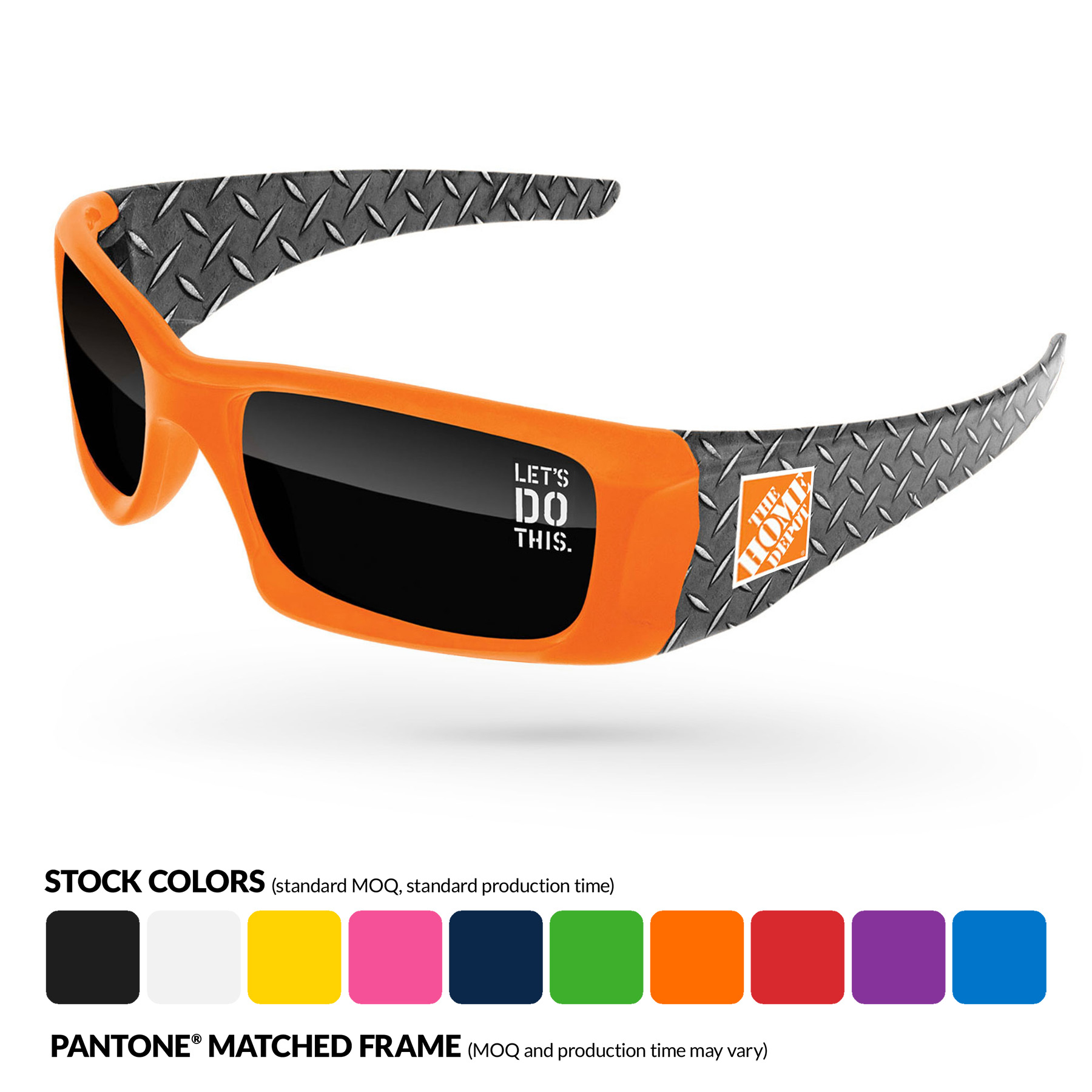 Wrap Sunglasses w/ Lens Imprint & Full Color Arms Sublimation Wrap 8