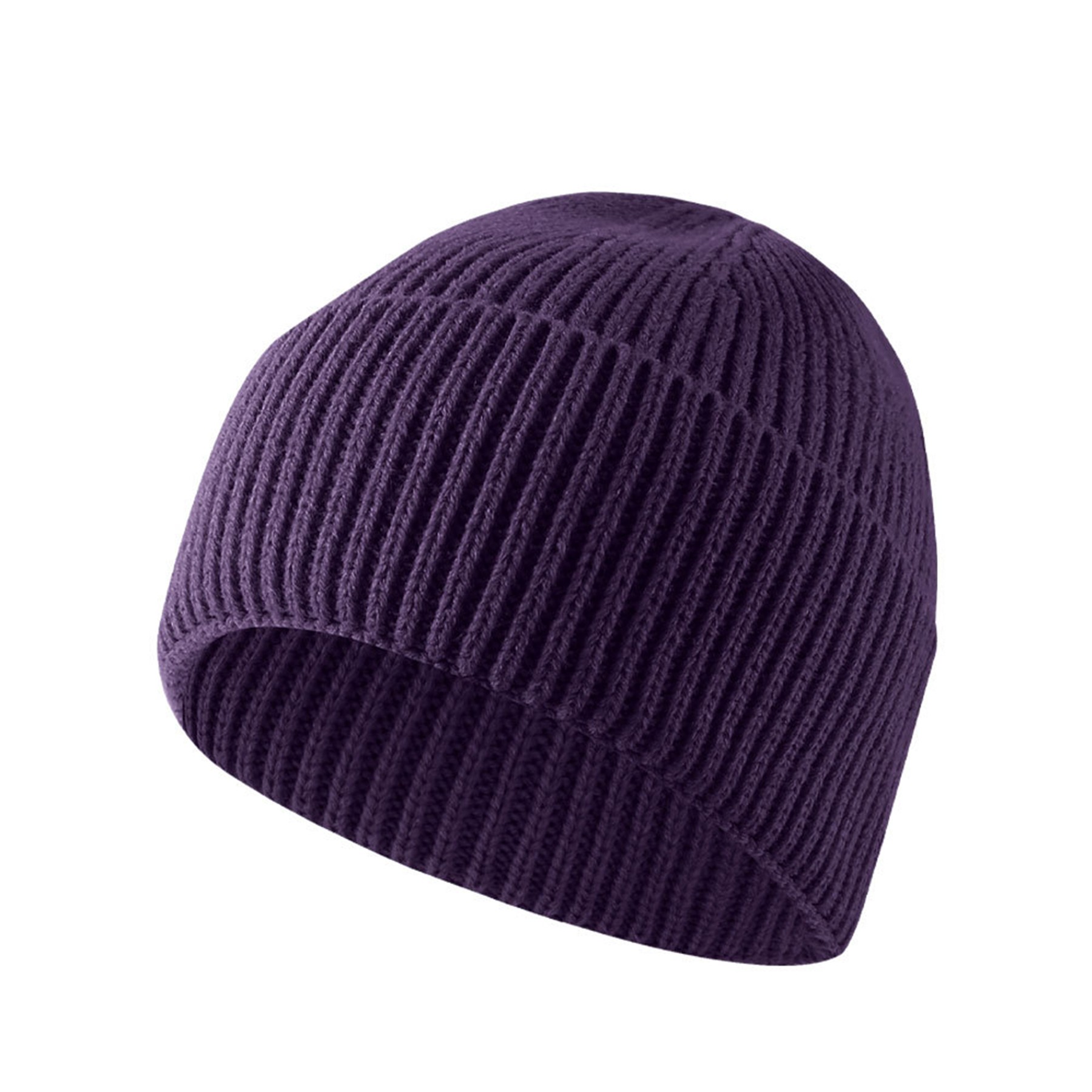 Solid Color Warm Knit Beanie Hat 2