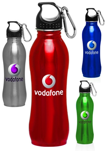 25 oz Stainless Steel Colored Sports Bottle, custom water bottle with logo imprint 2