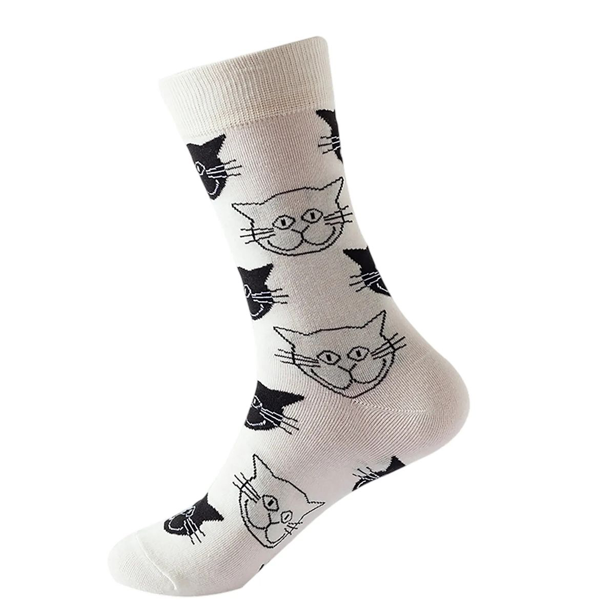 Cotton Crew Socks with Jacquard Pattern 48