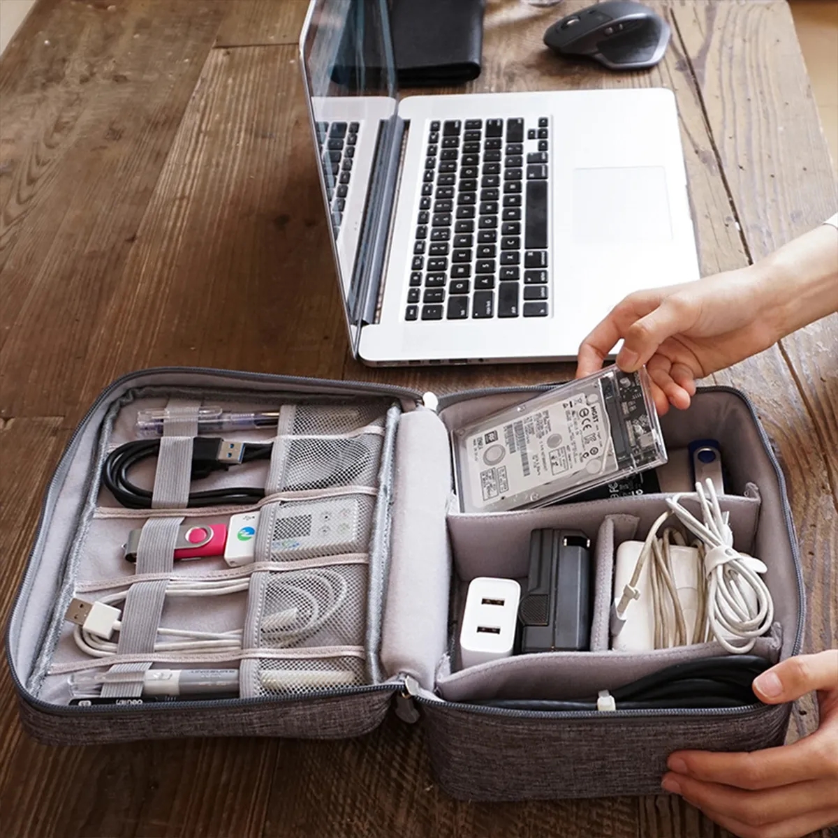 Electronics Storage Case Cable Pouch Organizer Digital Bag 9