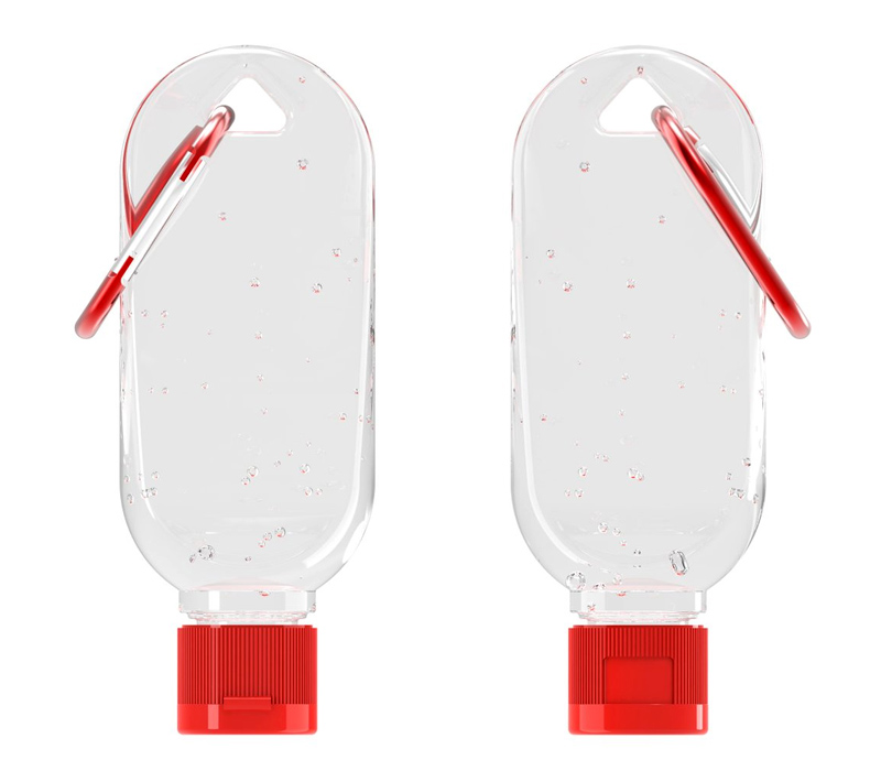 Hand Sanitizer Gel with Carabiner, 1.8 oz. - Printed 4