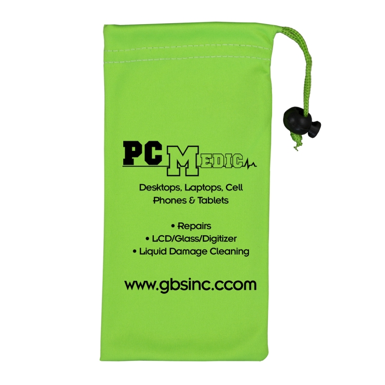 4" W x 7-1/2 " H "Clean-n-Carry" Spot Color Microfiber Drawstring Pouch For Cell Phones, Eyeglasses 13