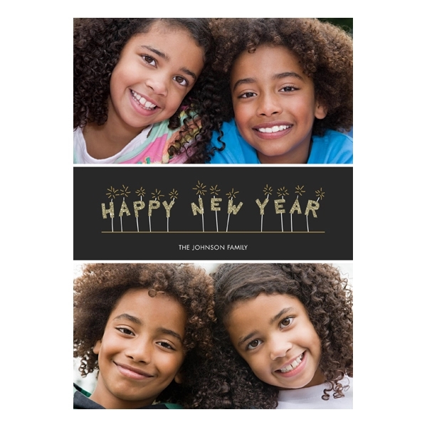 Happy New Year Flat Photo Holiday Card 4