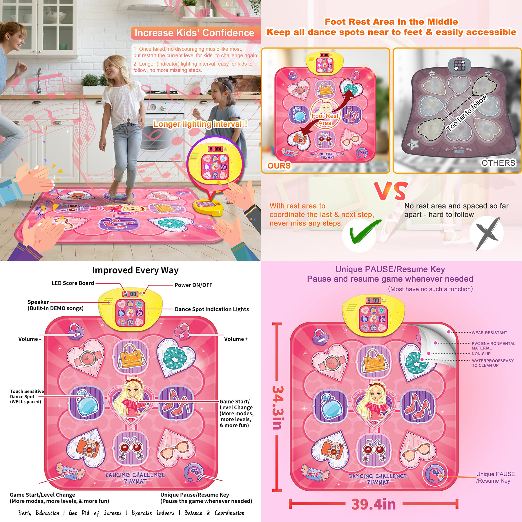 Dance Mat, Toy Gift for Kids 2