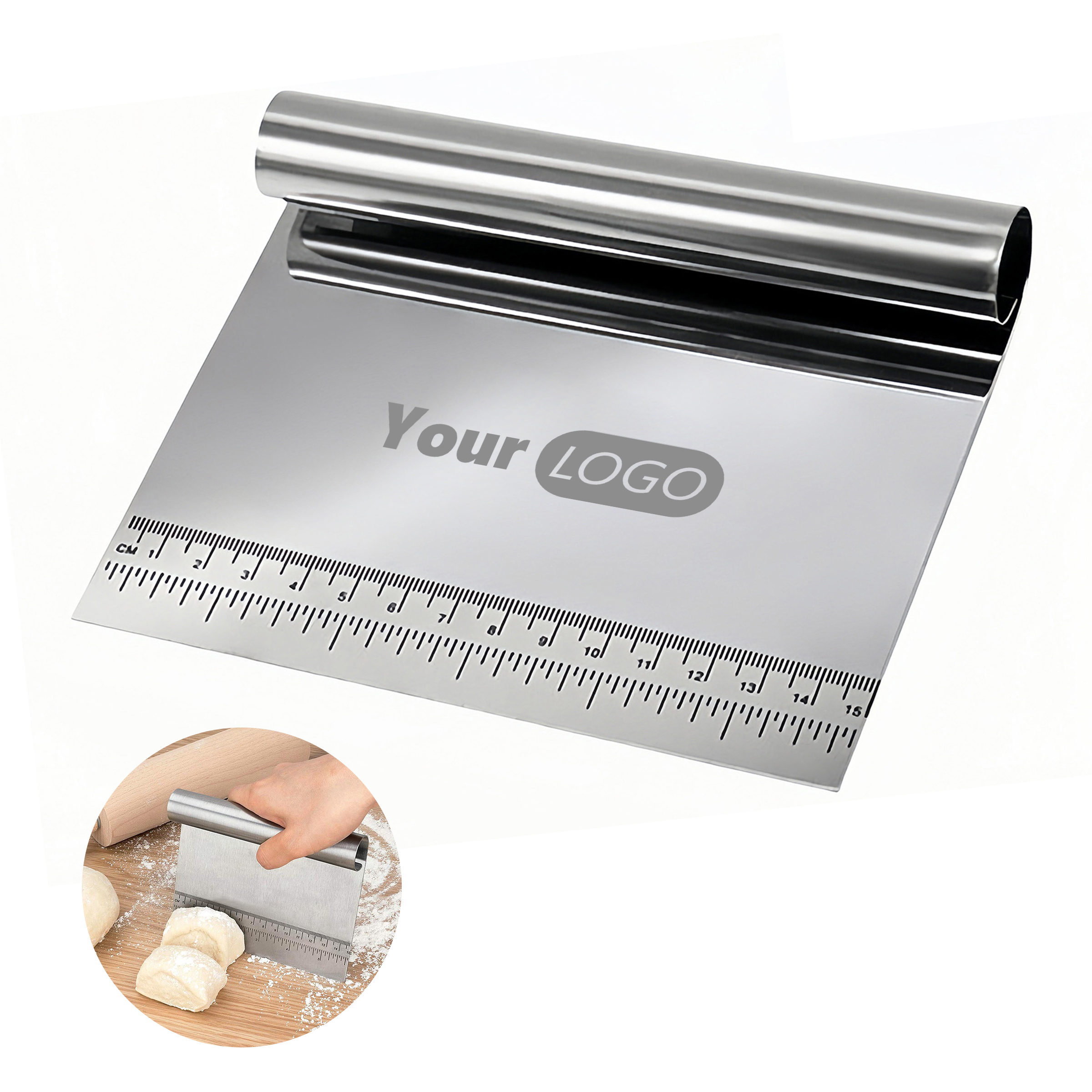 Stainless Steel Shaving Dough Scraper 2