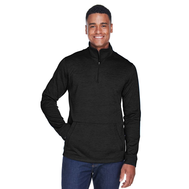 Devon & Jones Men's Newbury Mélange Fleece Quarter-Zip 12