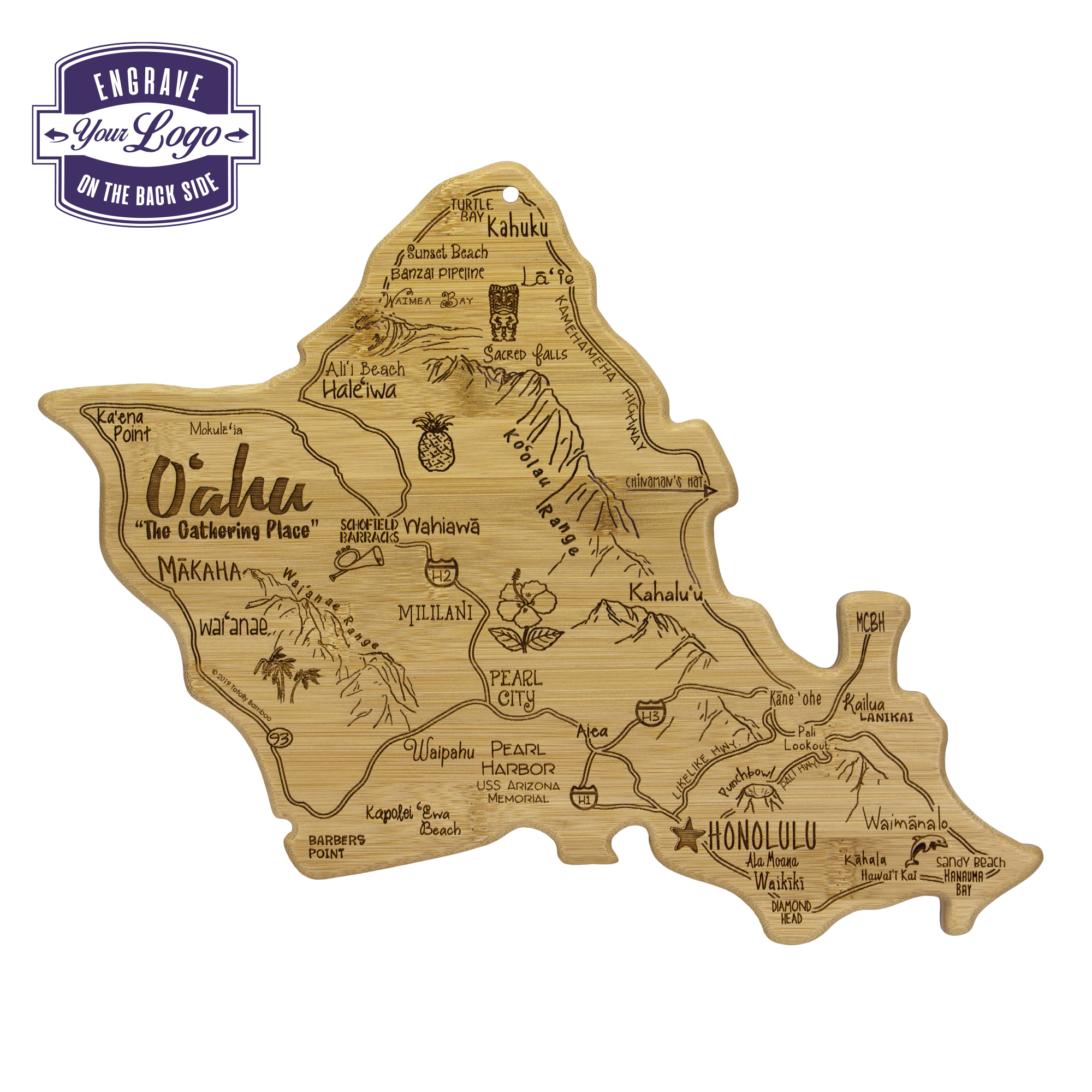 Destination Oahu Hawaii Cutting & Serving Board