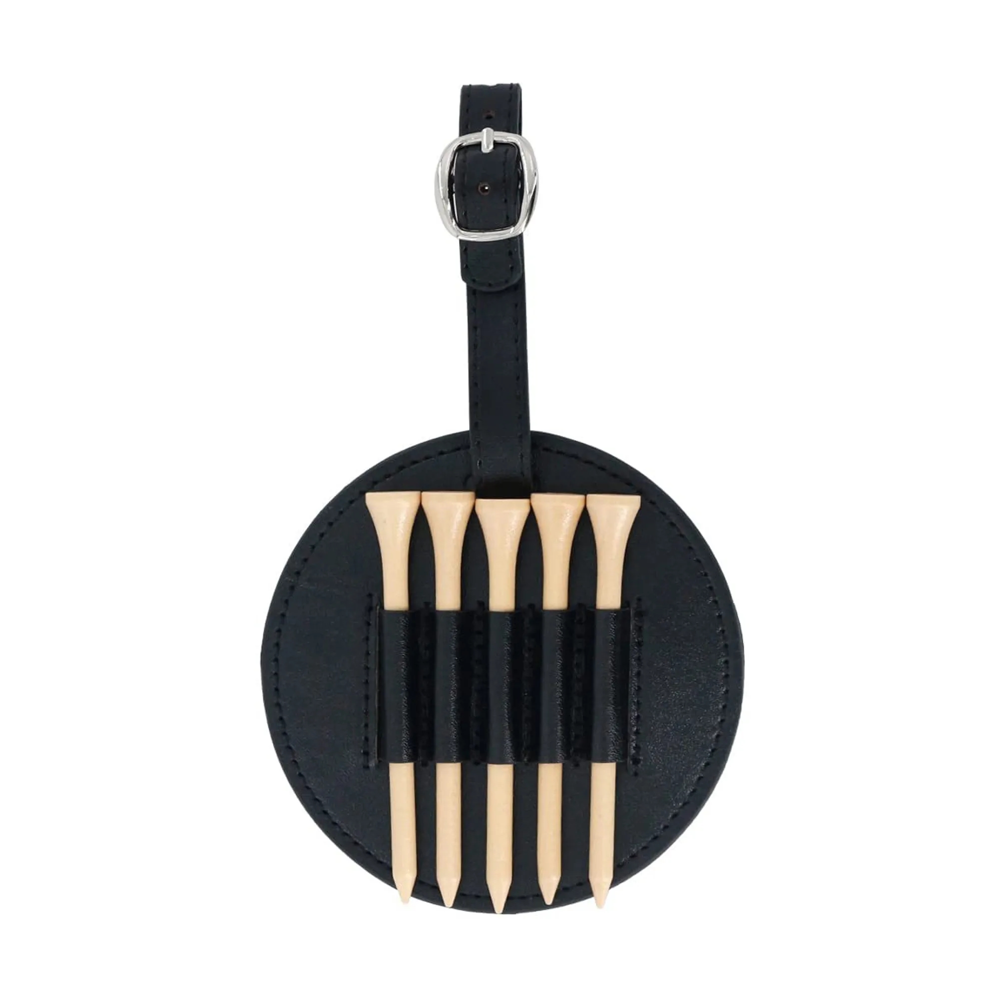 PU Leather Round Golf Tee Storage Case 2