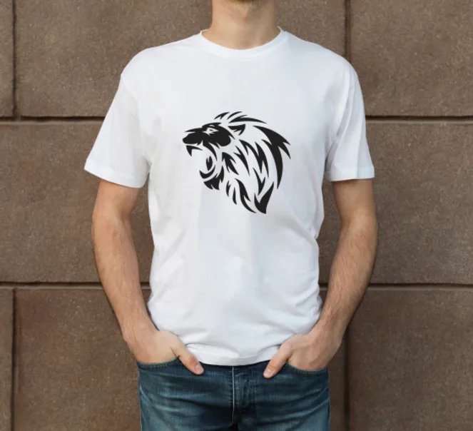 Men's White Printed T-Shirt - Crew Neck 1