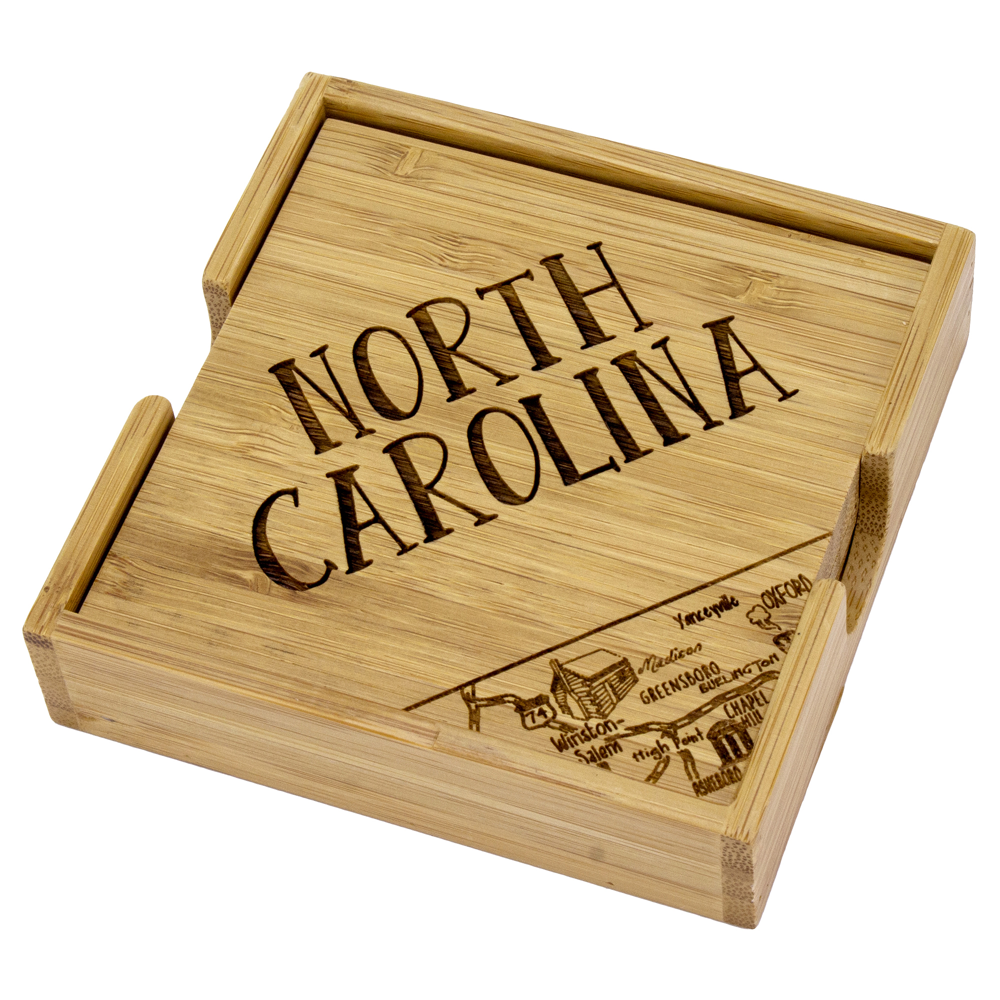 North Carolina Puzzle Coaster Set 10