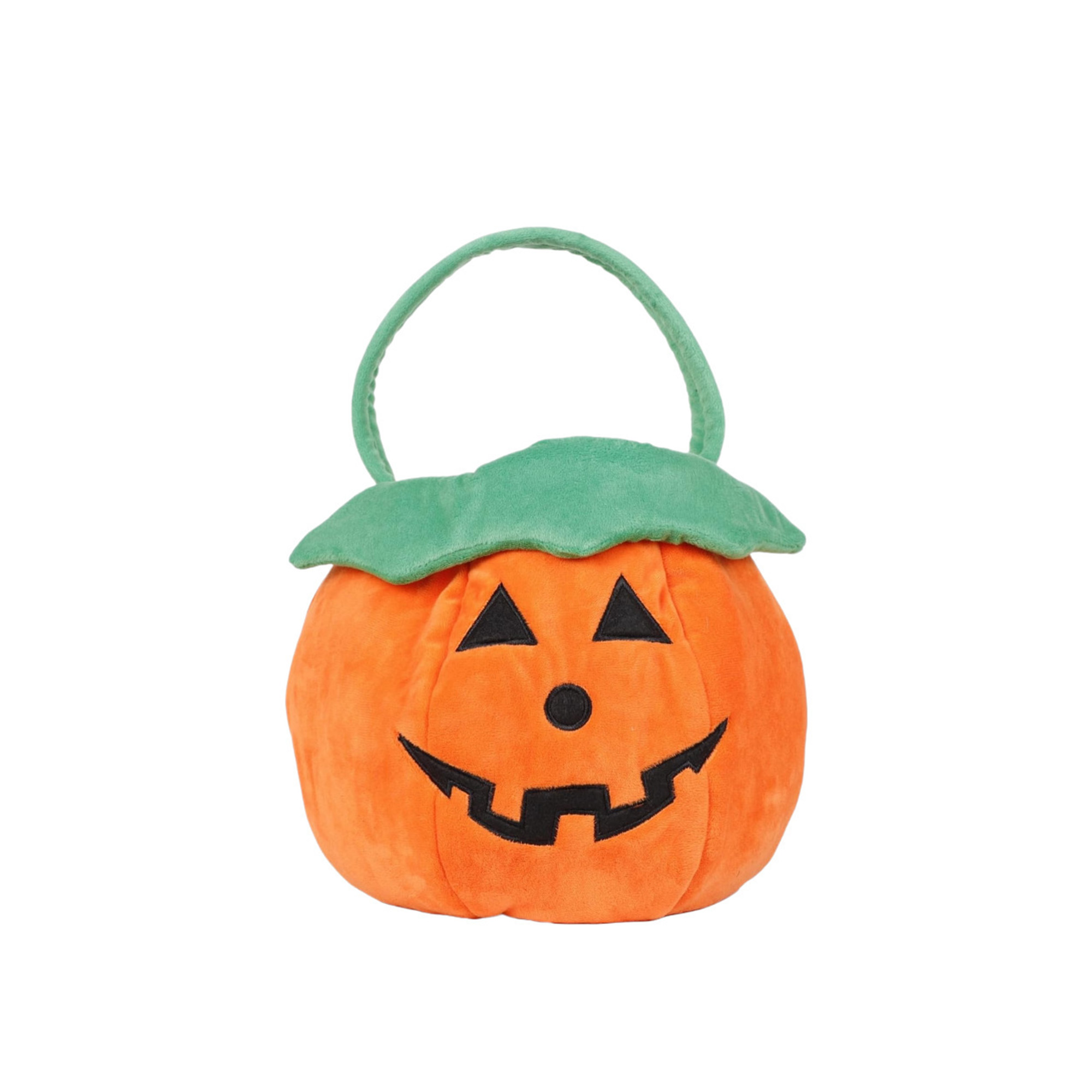 Plush Pumpkin Bucket for Halloween 1