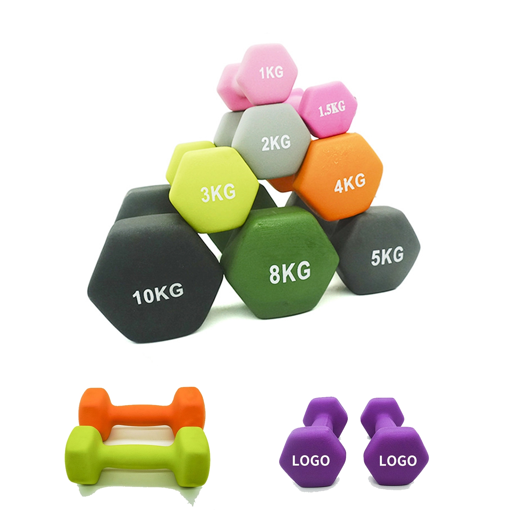 Basics Neoprene Dumbbells Weights 3