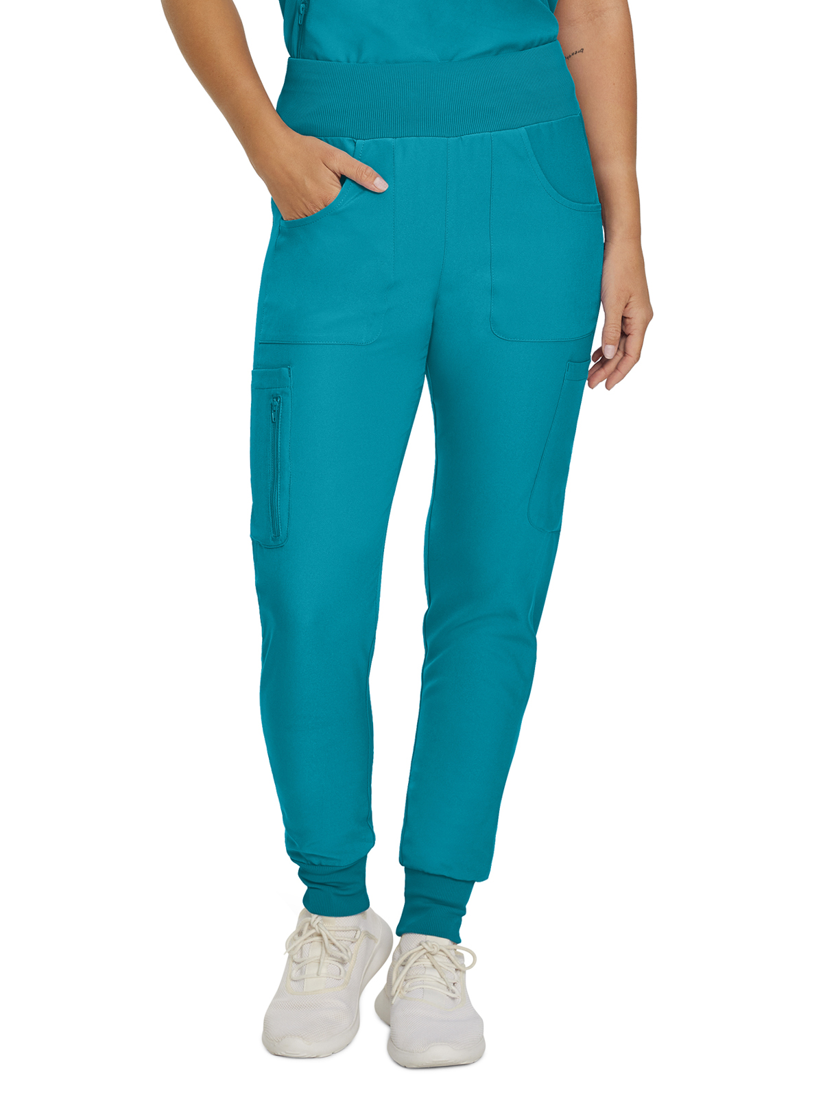 Landau - Forward - Women's Seven-Pocket Mid-Rise Rib-Knit Elastic Waist Jogger Pant 15