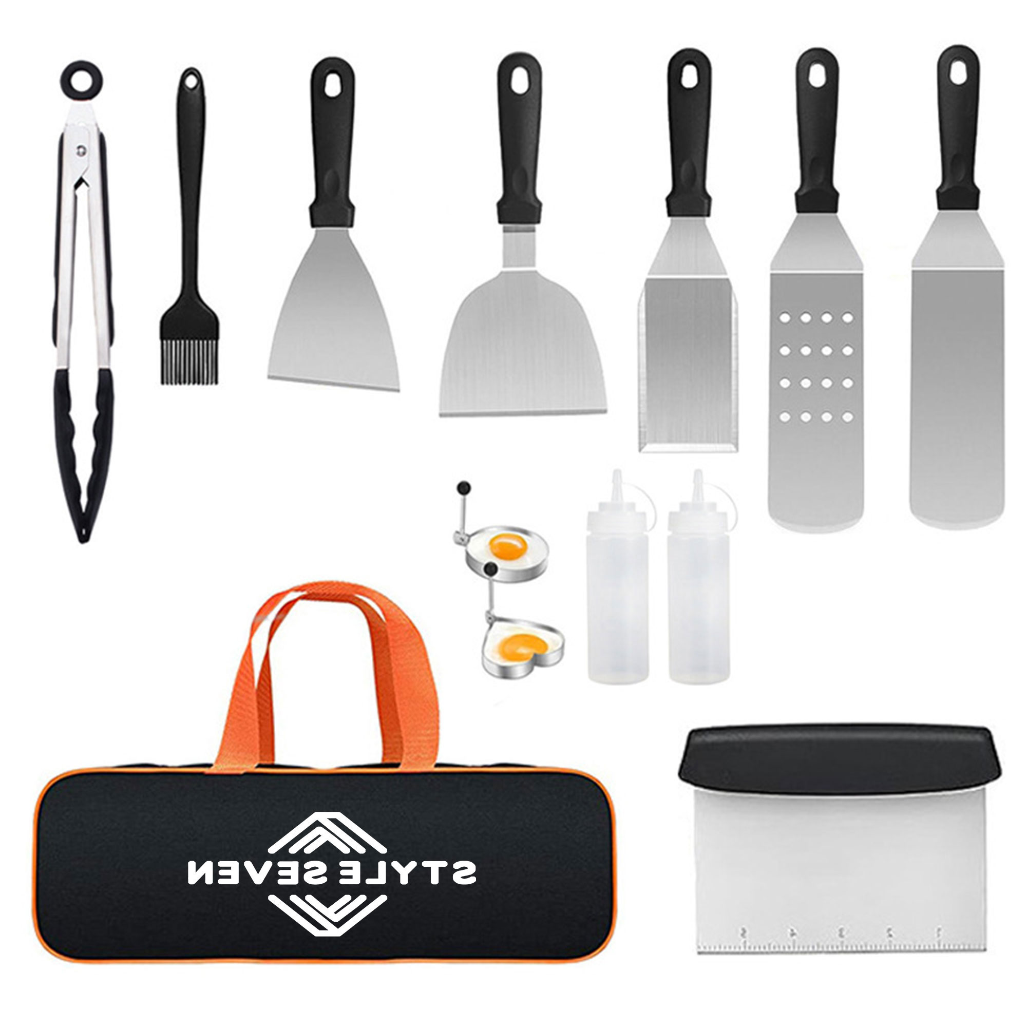 BBQ Accessory Set Stainless Steel With Plastic Handle 2