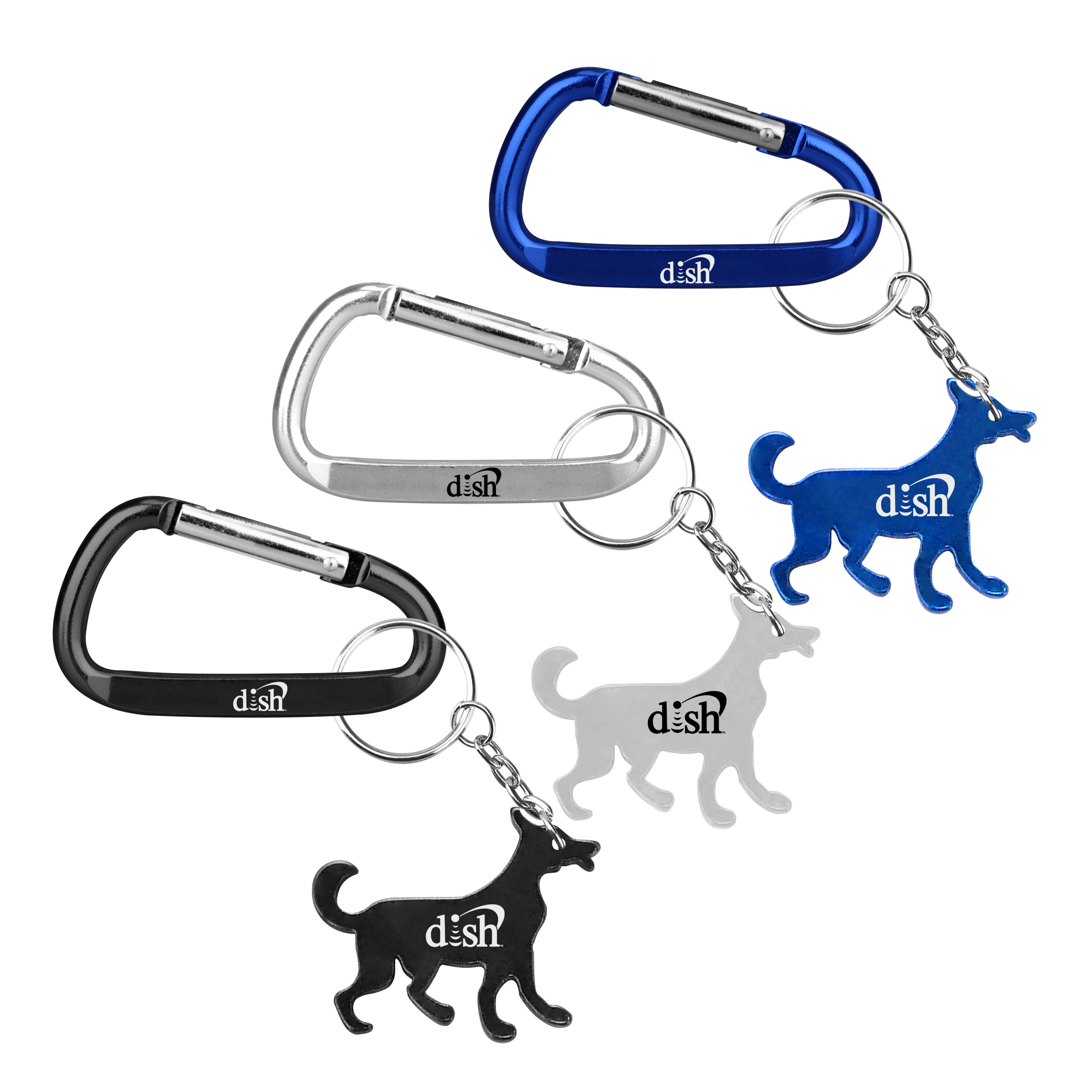 Dog shape bottle opener with key chain & Carabiner 3