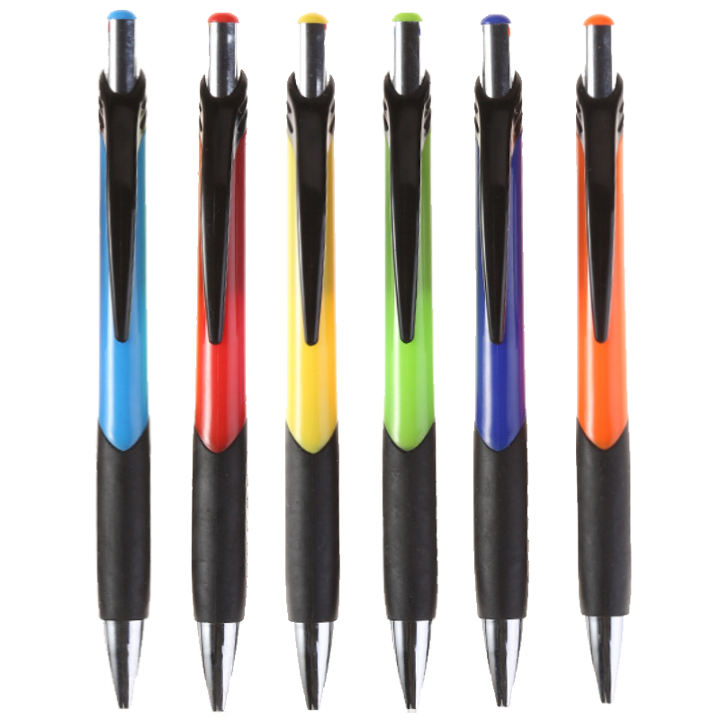 Retractable Rubber Grip ABS Ballpoint Pen 6