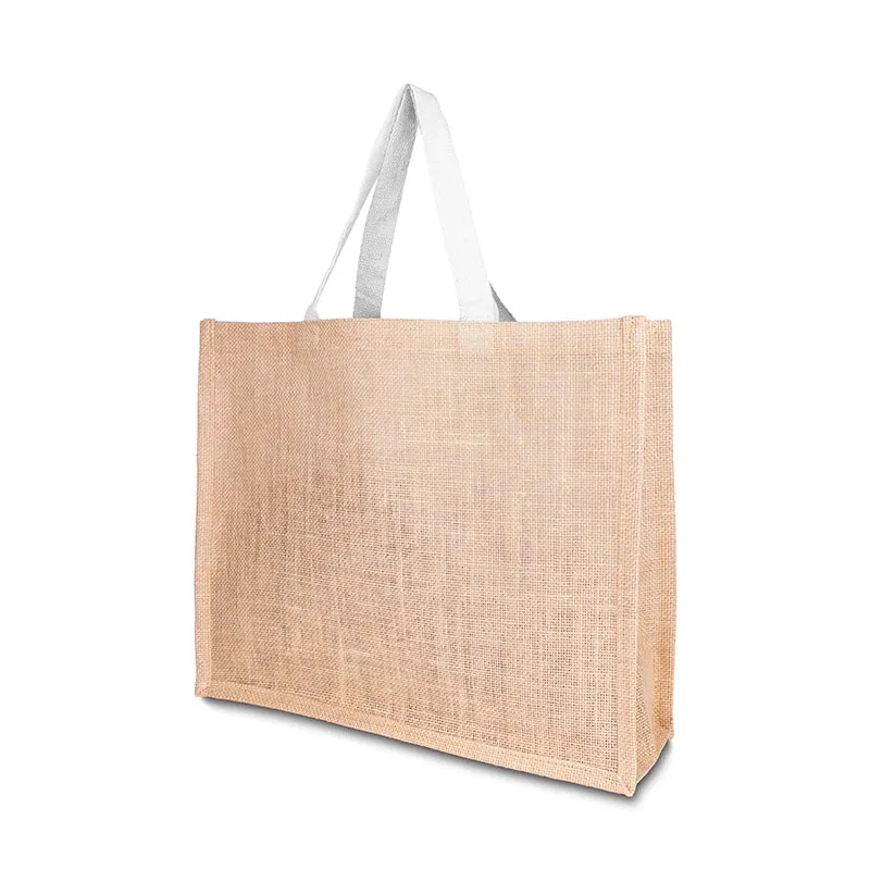 10oz. Jute Tote Bag with Cotton Webbing Handle 2