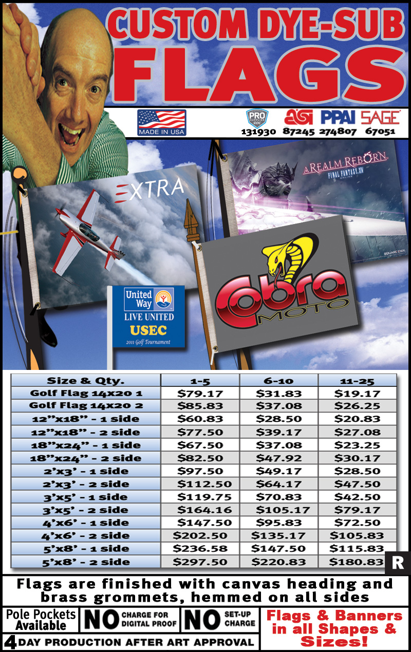 Rush 48 Hour 14"x20"' Double Sided Golf Flag 3