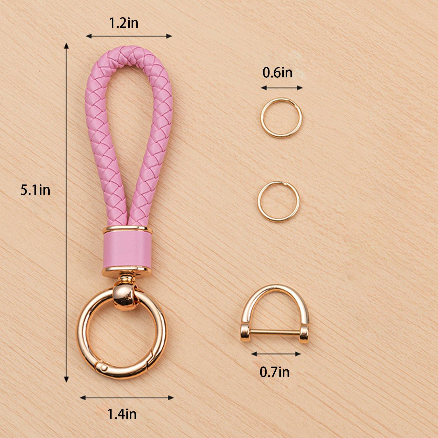 Fashionable High-end Anti Loss Braided Rope car Keychain 8