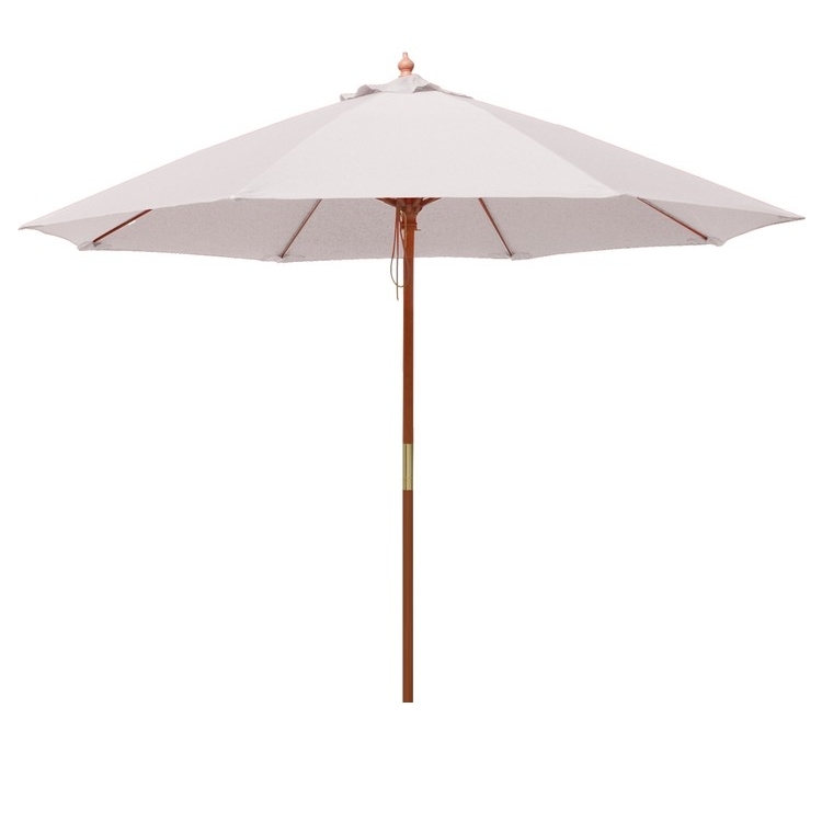 Round Fiberglass Umbrella with 8 Ribs, Blank No Imprint, 9' 2