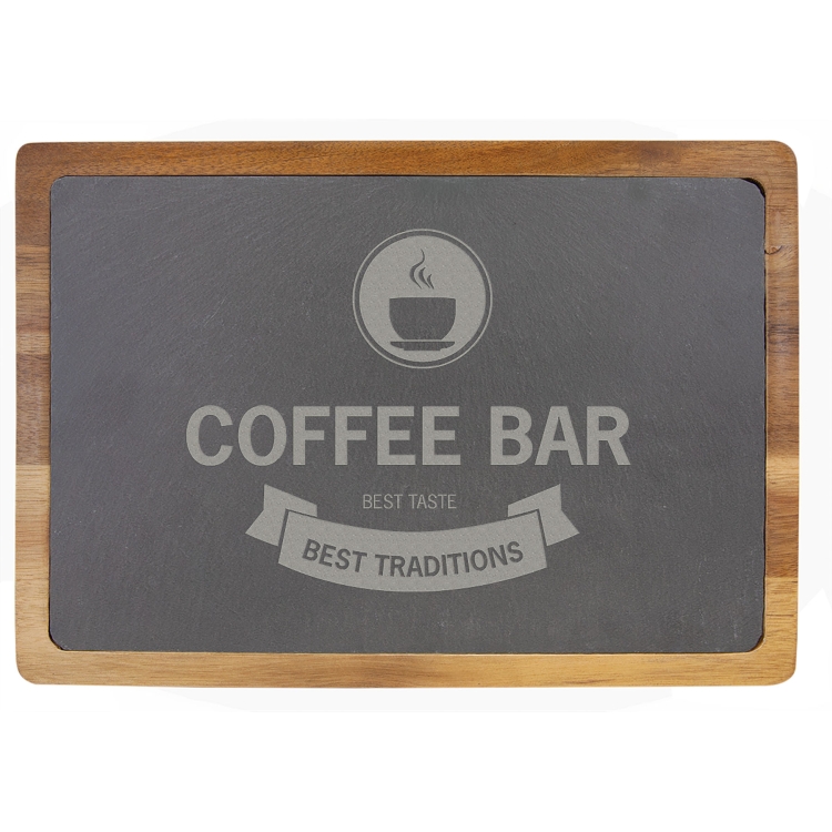 Lilly Acacia Wood & Slate Cutting Board 1