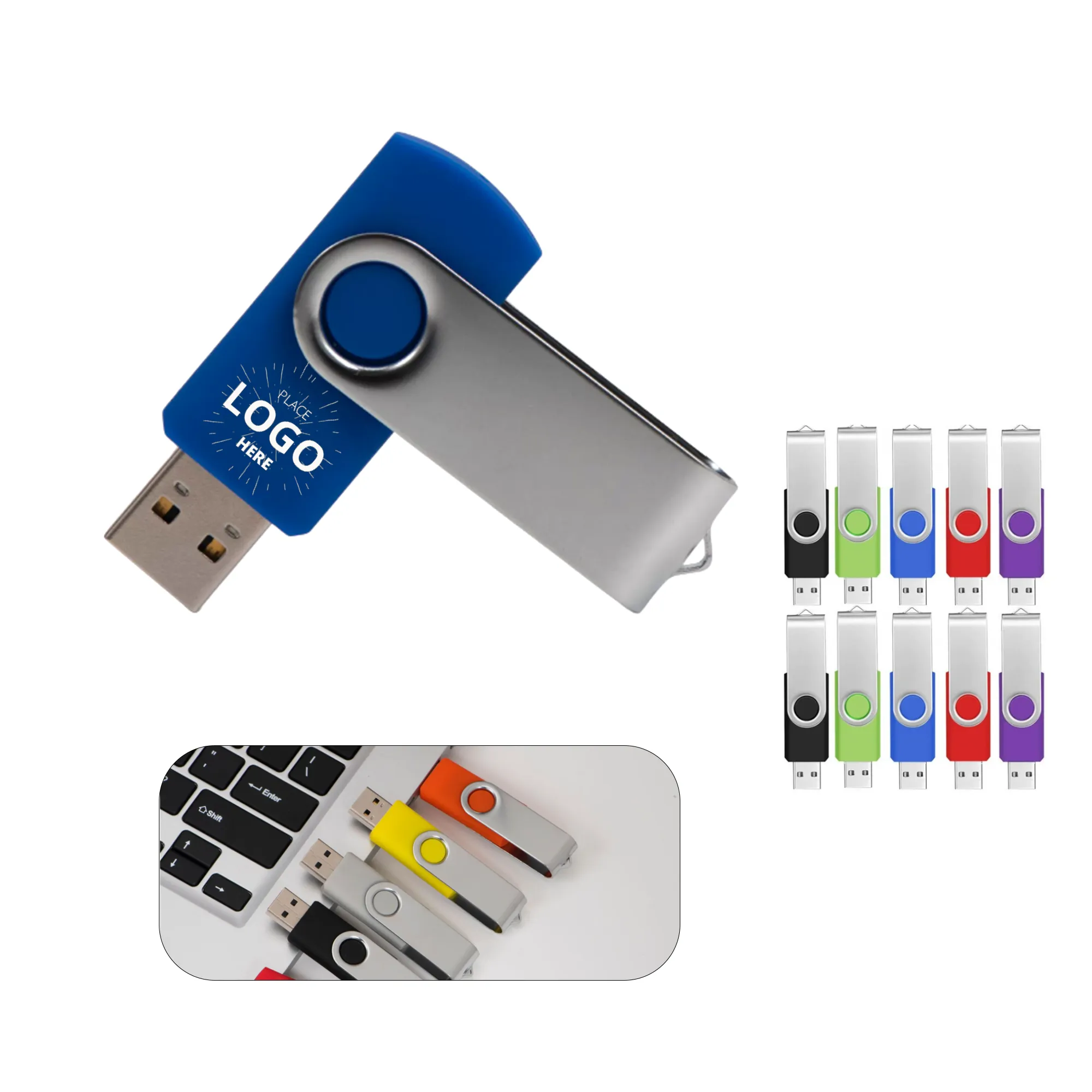 8GB Full Color Rotating U Disk MOQ50 1