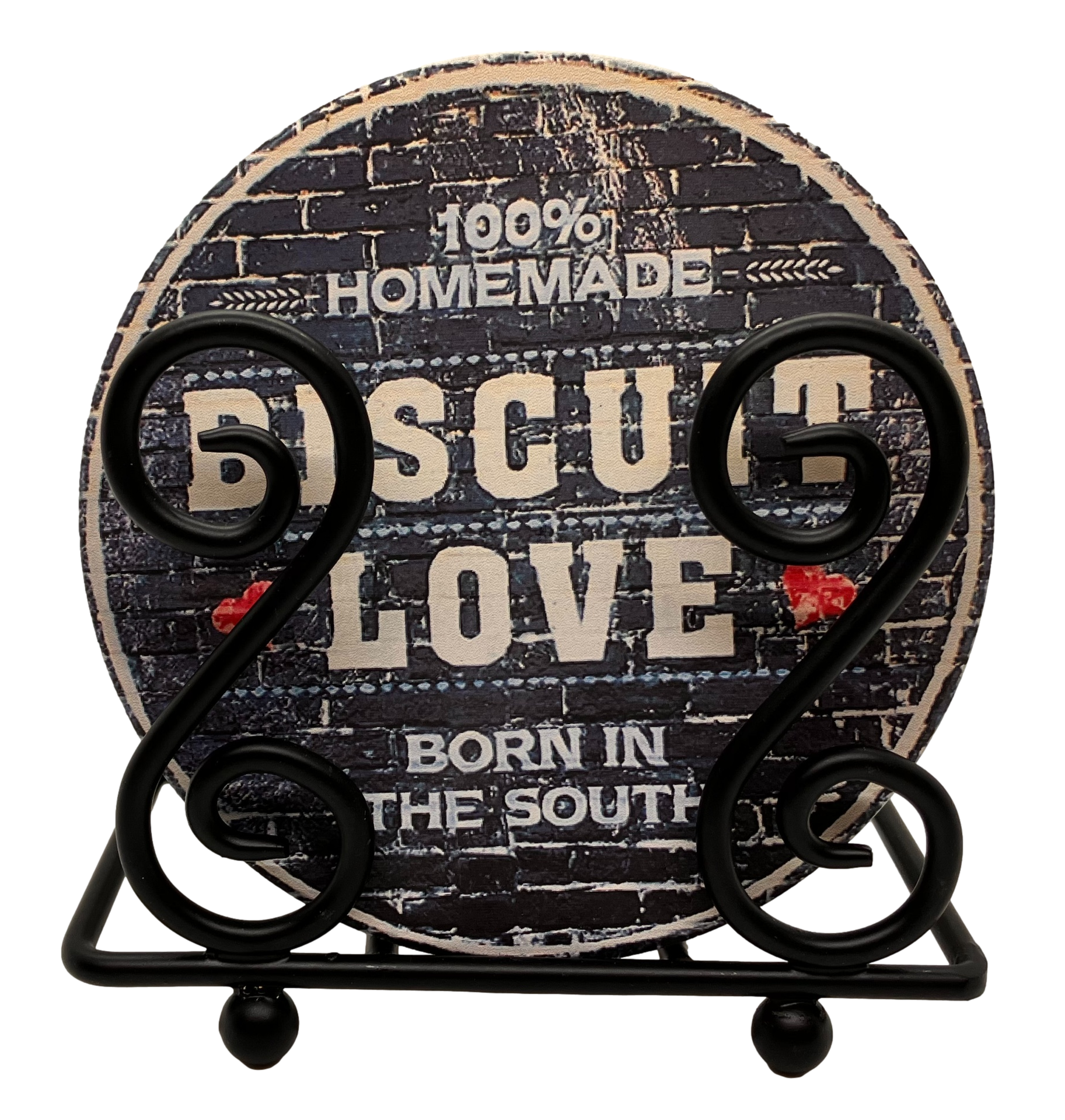 Upright Scroll Metal Coaster Holder 5