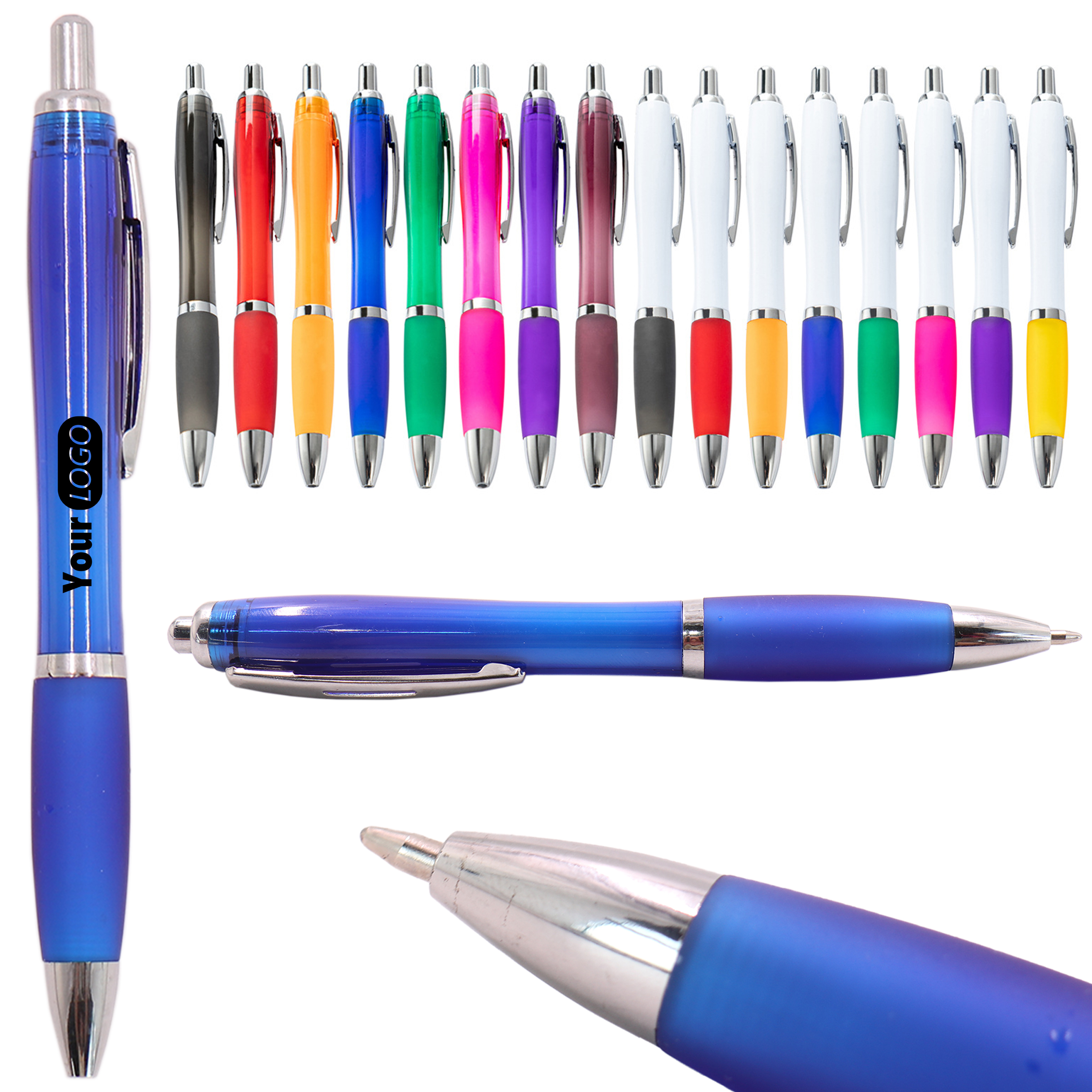 Plastic Transparent Ballpoint Pen 2