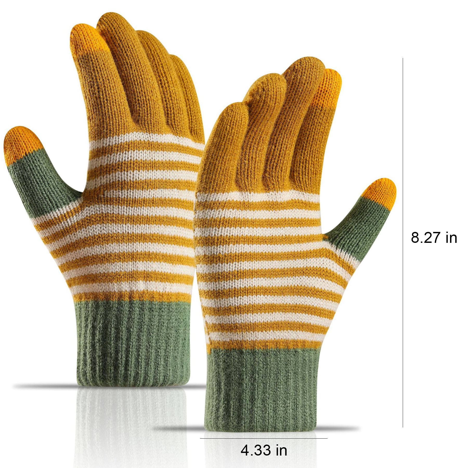 Outdoor Cycling Warm Striped Gloves 4
