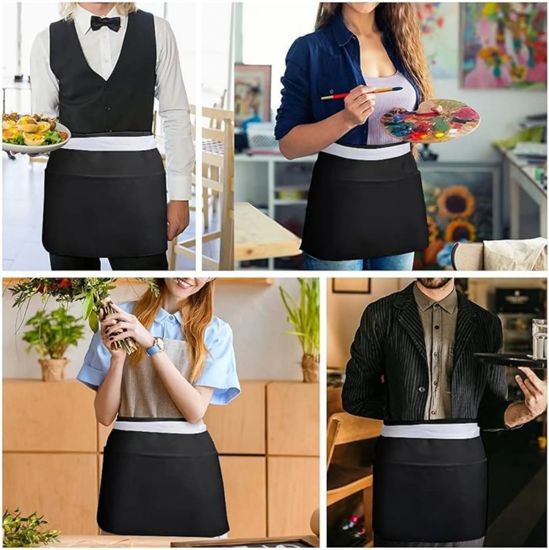 Three Pockets Chef Half Apron 19