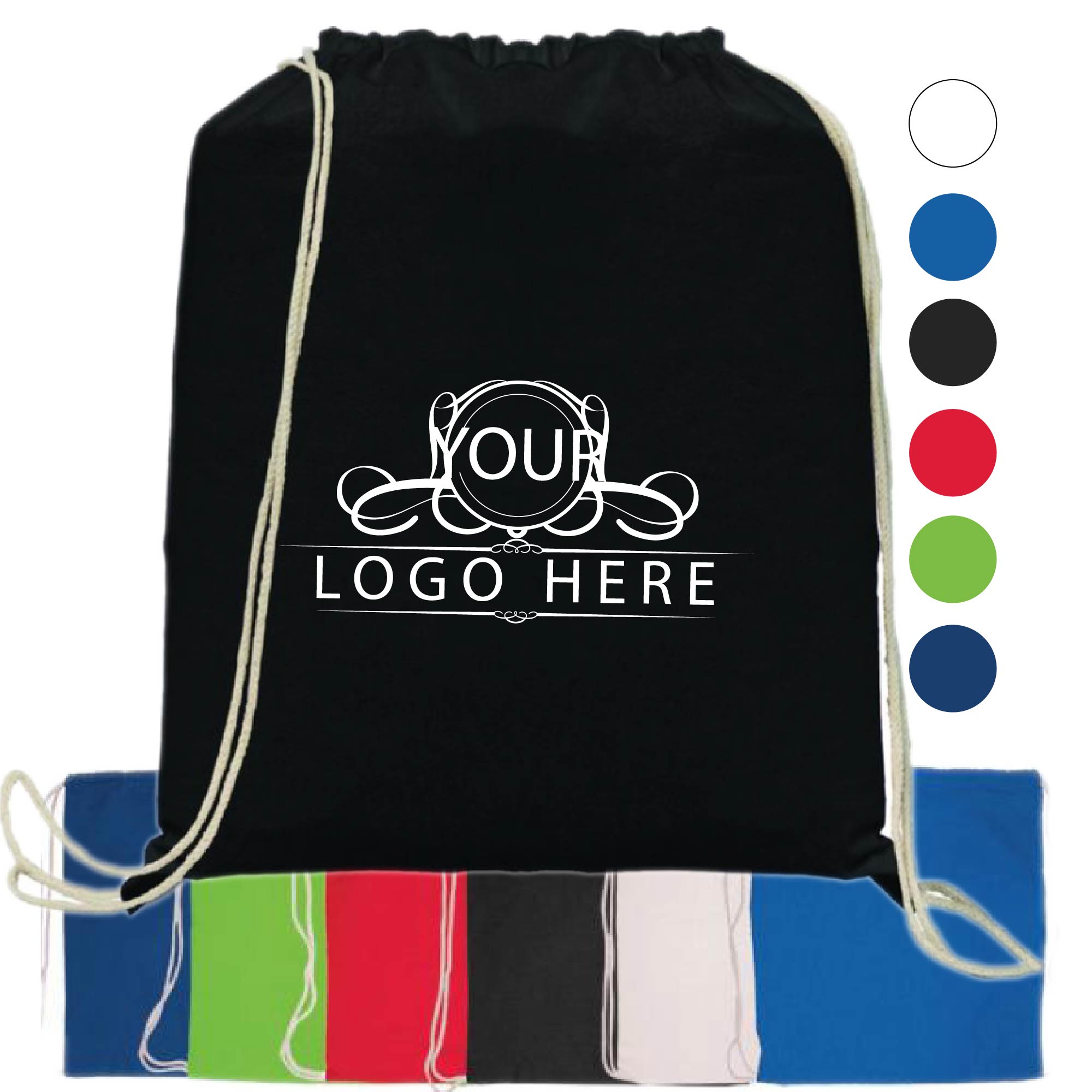 Cotton Sport Drawstring Backpack 1