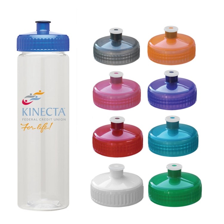 25 oz. Plastic Water Bottle w/ Push Pull Lid 1