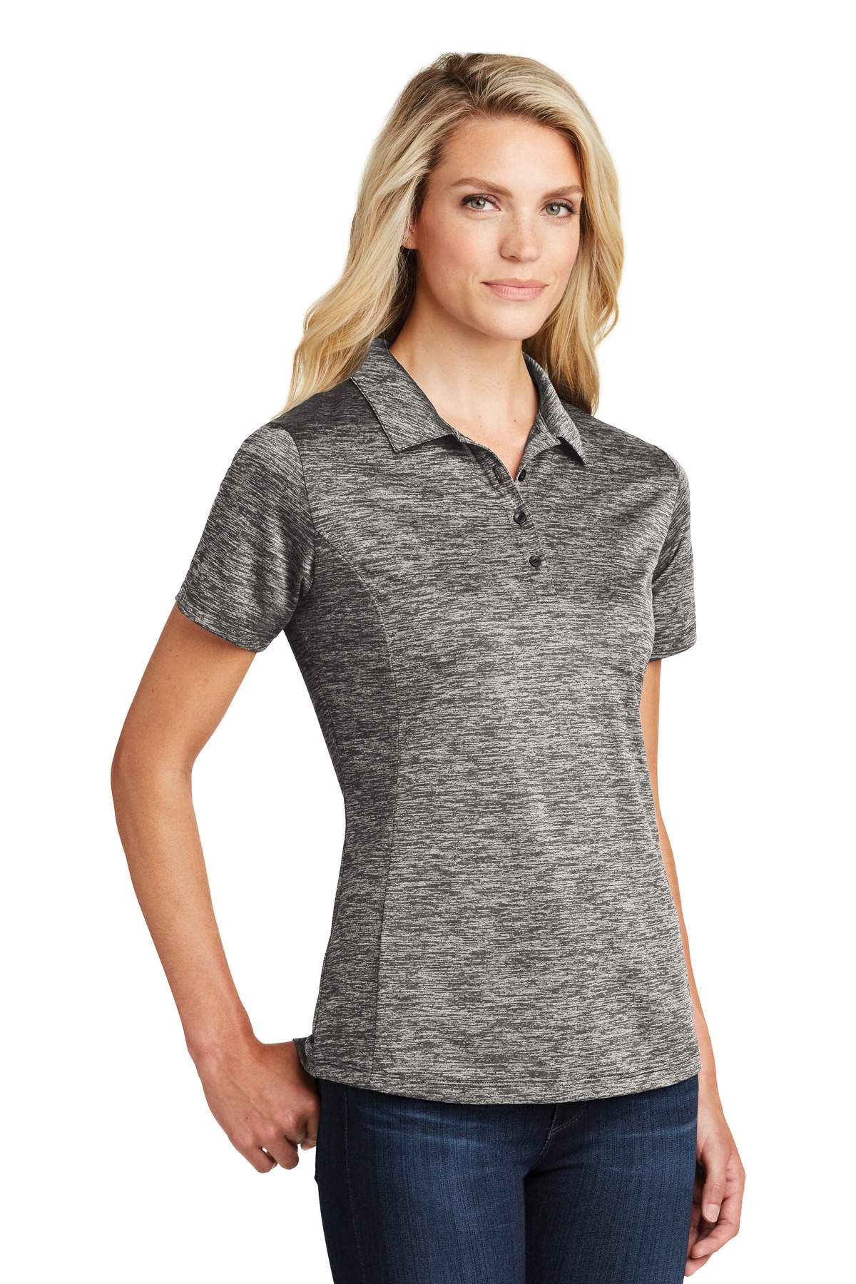 Women's PosiCharge Electric Heather Polo