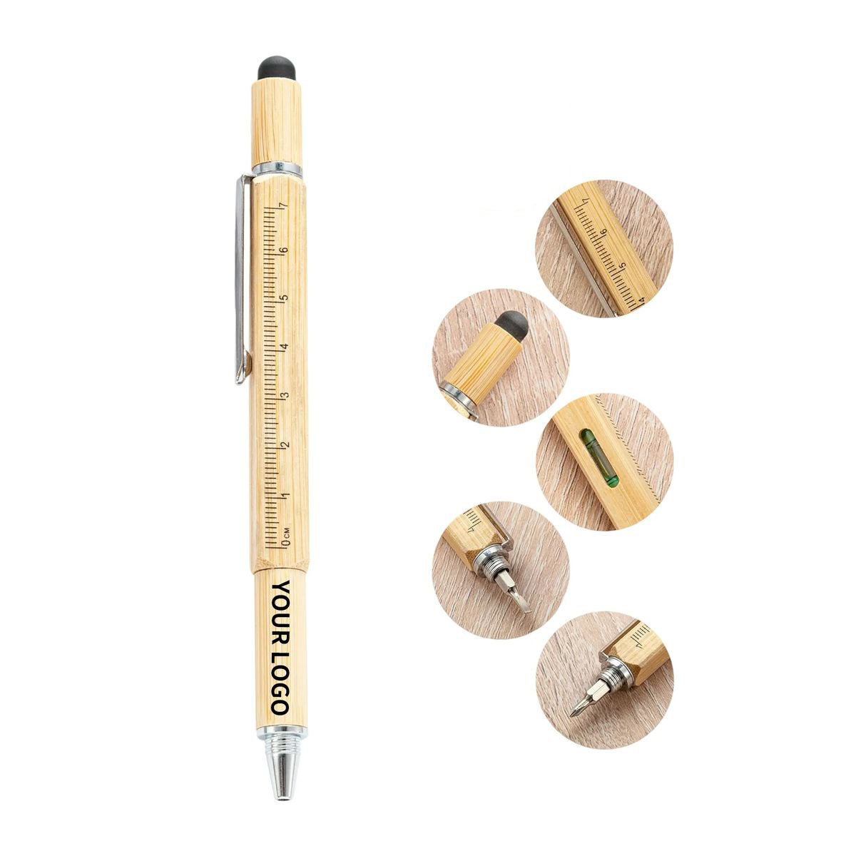 Bamboo Multi-Tool Pen with Stylus 1