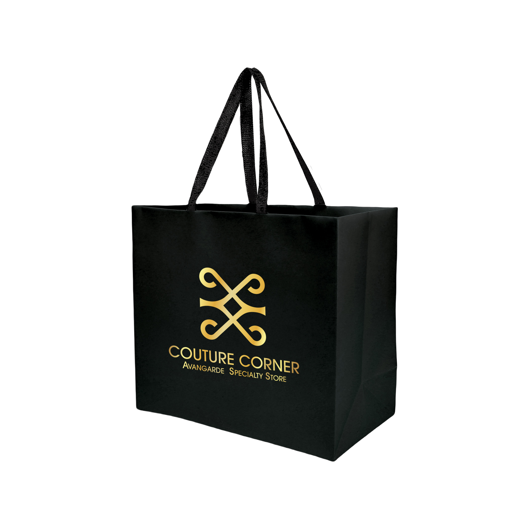 Sugarcane Paper Bag with Embedded Web Style Paper Handles - 2