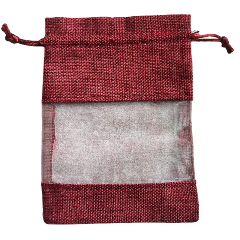 Burlap Drawstring Gift Bag 1