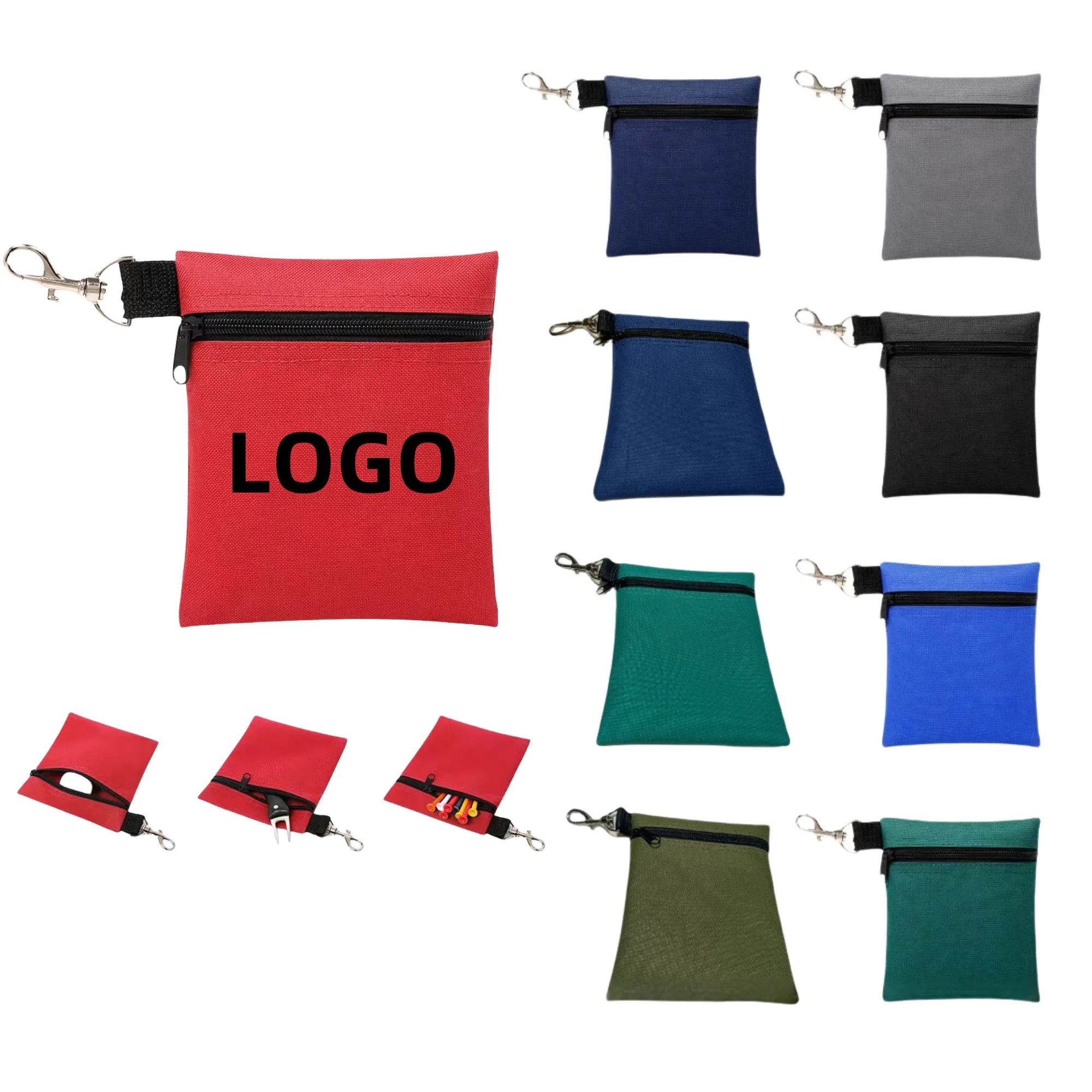 600D Oxford Cloth Golf Accessory Storage Small Waist Bag 5