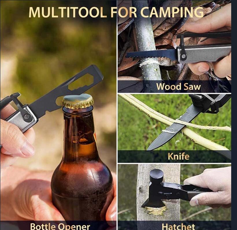 14 in 1 Multitool Hatchet Camping Axe Hammer Saw Screwdriver 3