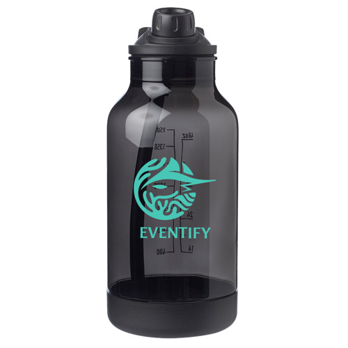 Plastic Sports Water Bottle with Sip Straw - featuring