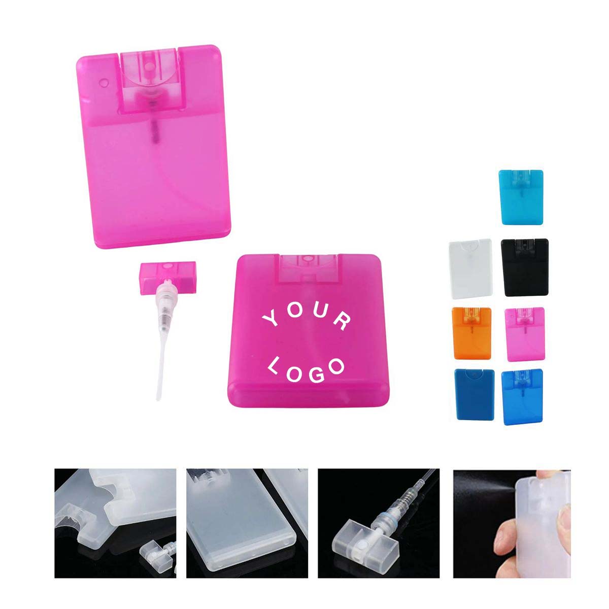 Portable Refillable Card Spray Bottle Plastic 15