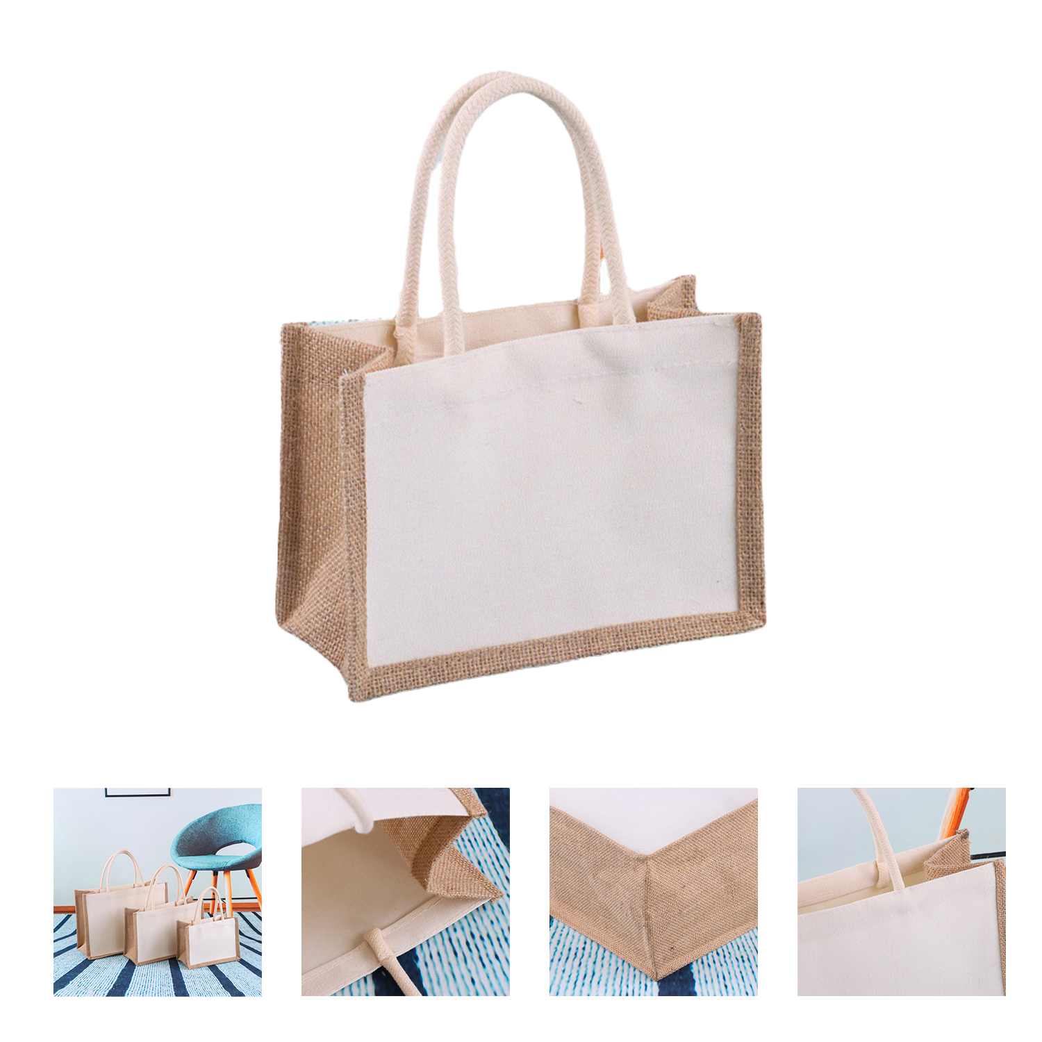 Linen Cotton Canvas Bags, custom tote bag with logo imprint 2