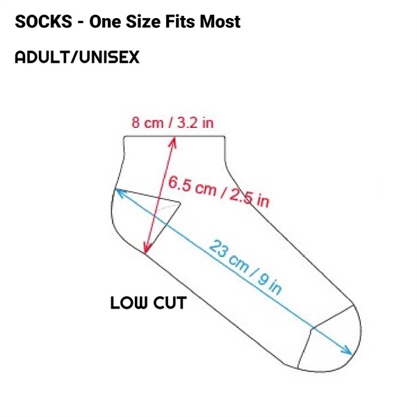 Adult 360 Degree Digital Print Cotton-Blend Low Cut Socks 3