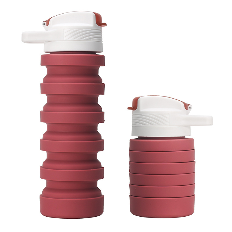 18.5 Oz. Eco-Friendly Foldable Silicone Water Bottle 3