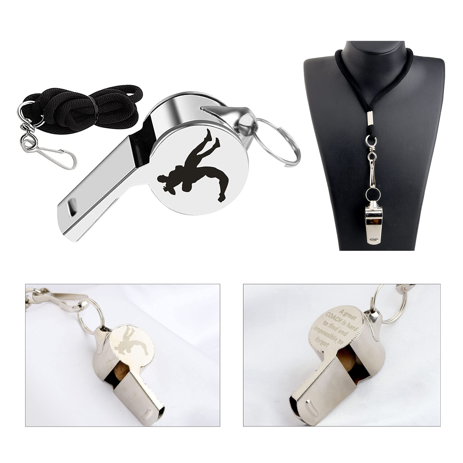 Coach Lanyard Stainless Steel Whistle
