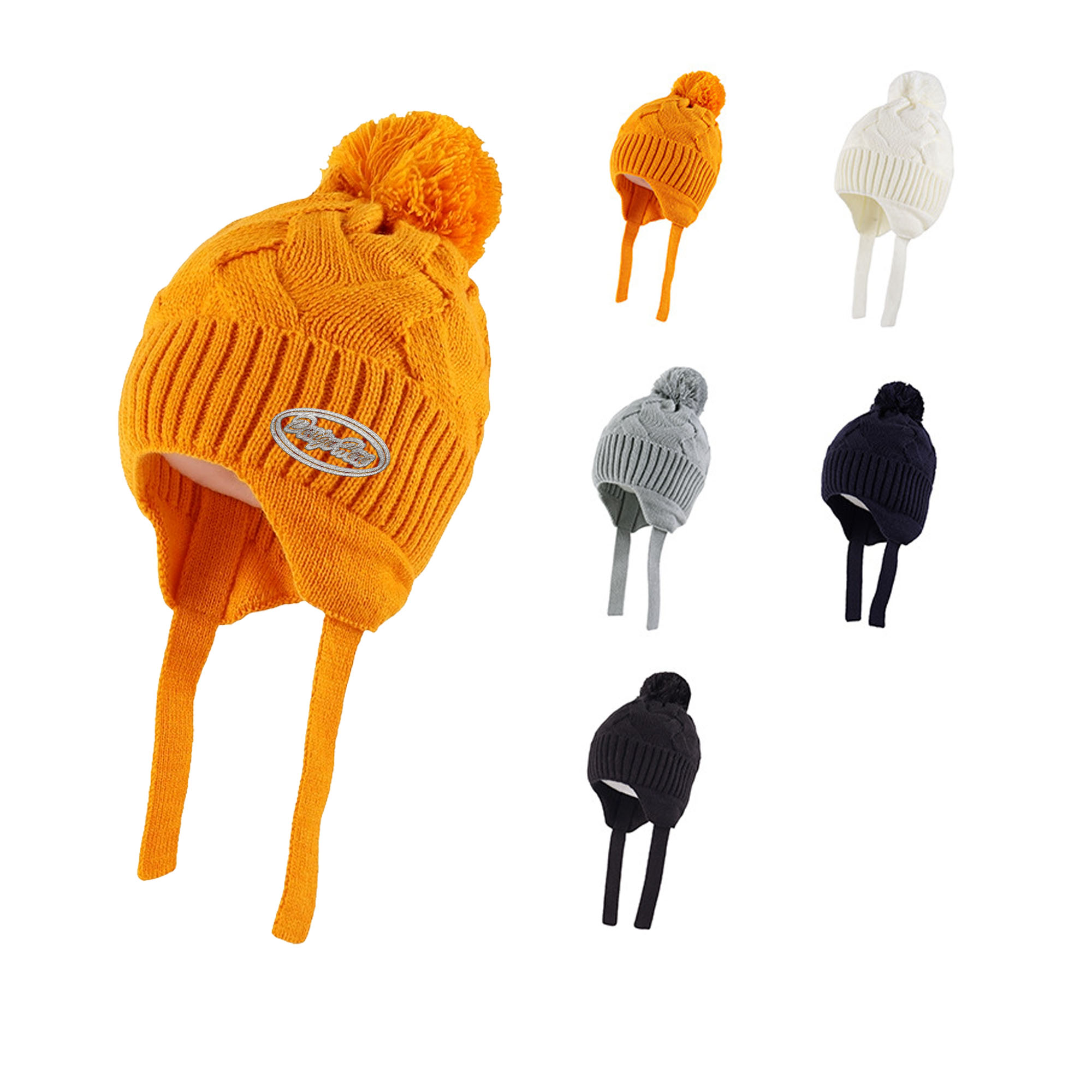 Soft Knit Baby Beanie with pom - Cozy Winter Warmth 4
