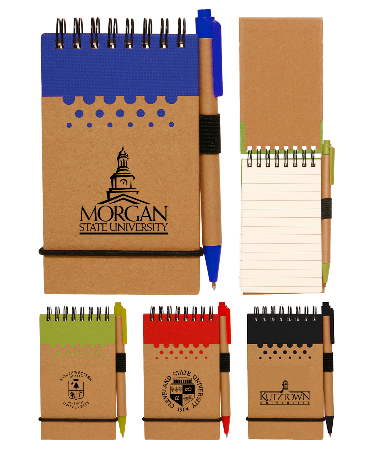 Eco Spiral Notebook Jotter w/Pen 1