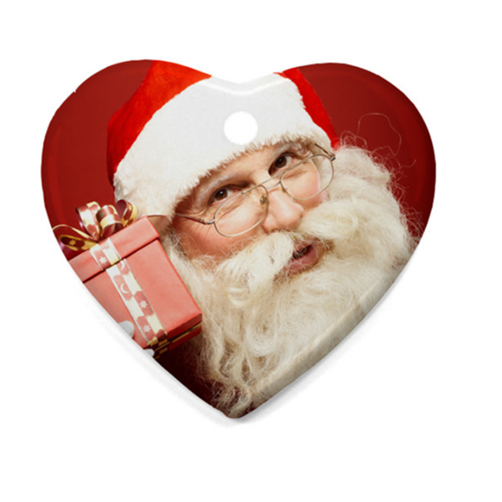 Heart Shape Ceramic Christmas Ornament 2