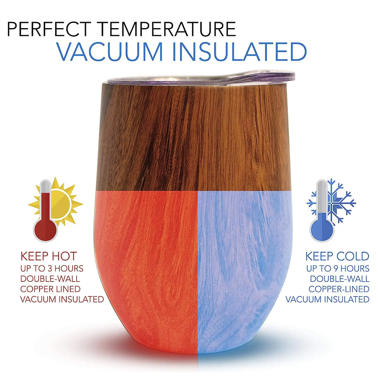 Wine Tumbler Double Wall Vacuum Insulated Travel Tumbler Cup for Coffee 3